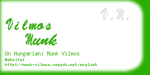 vilmos munk business card